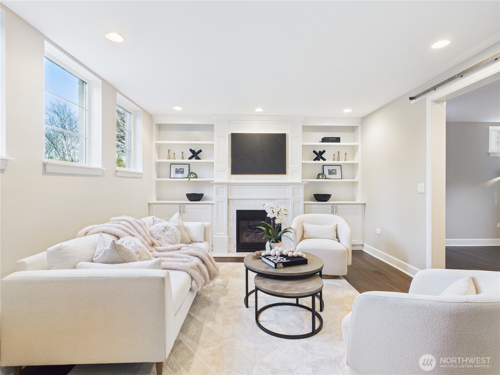 Lower level Family Room with lots of natural lights