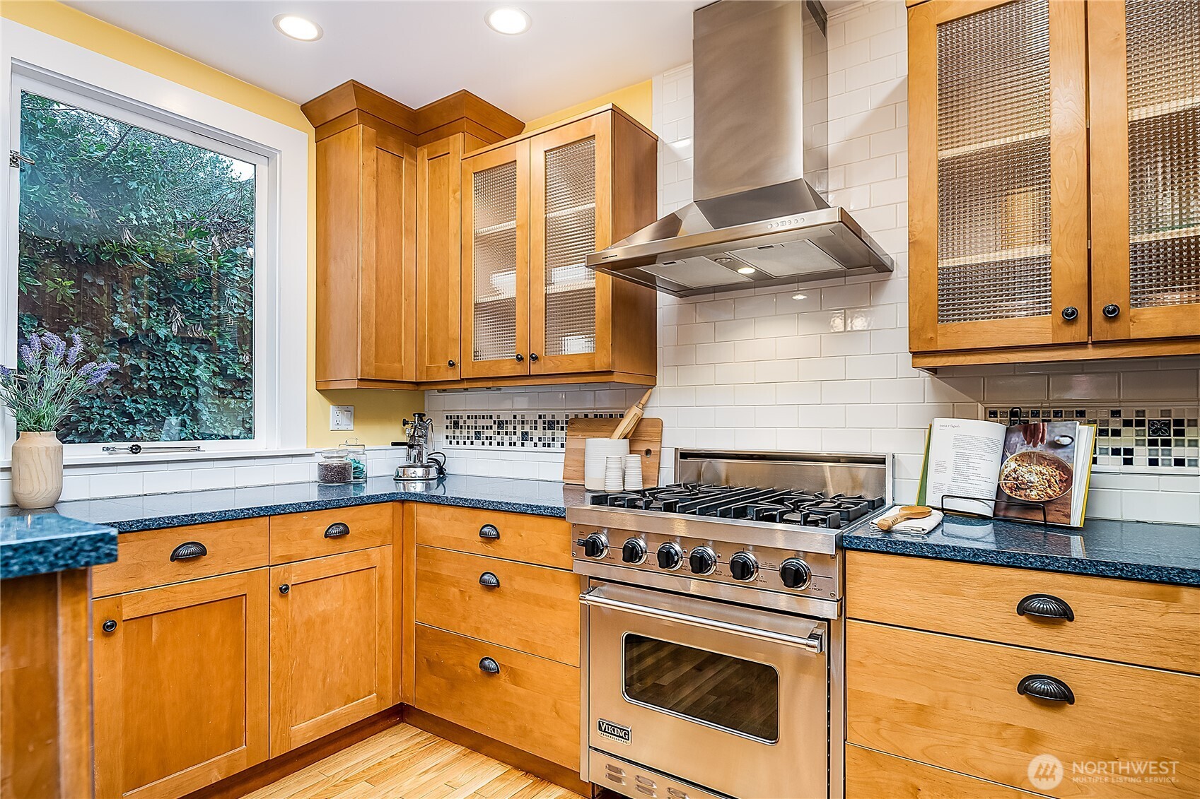 Plenty of counters and storage. High quality appliances add to the appeal.