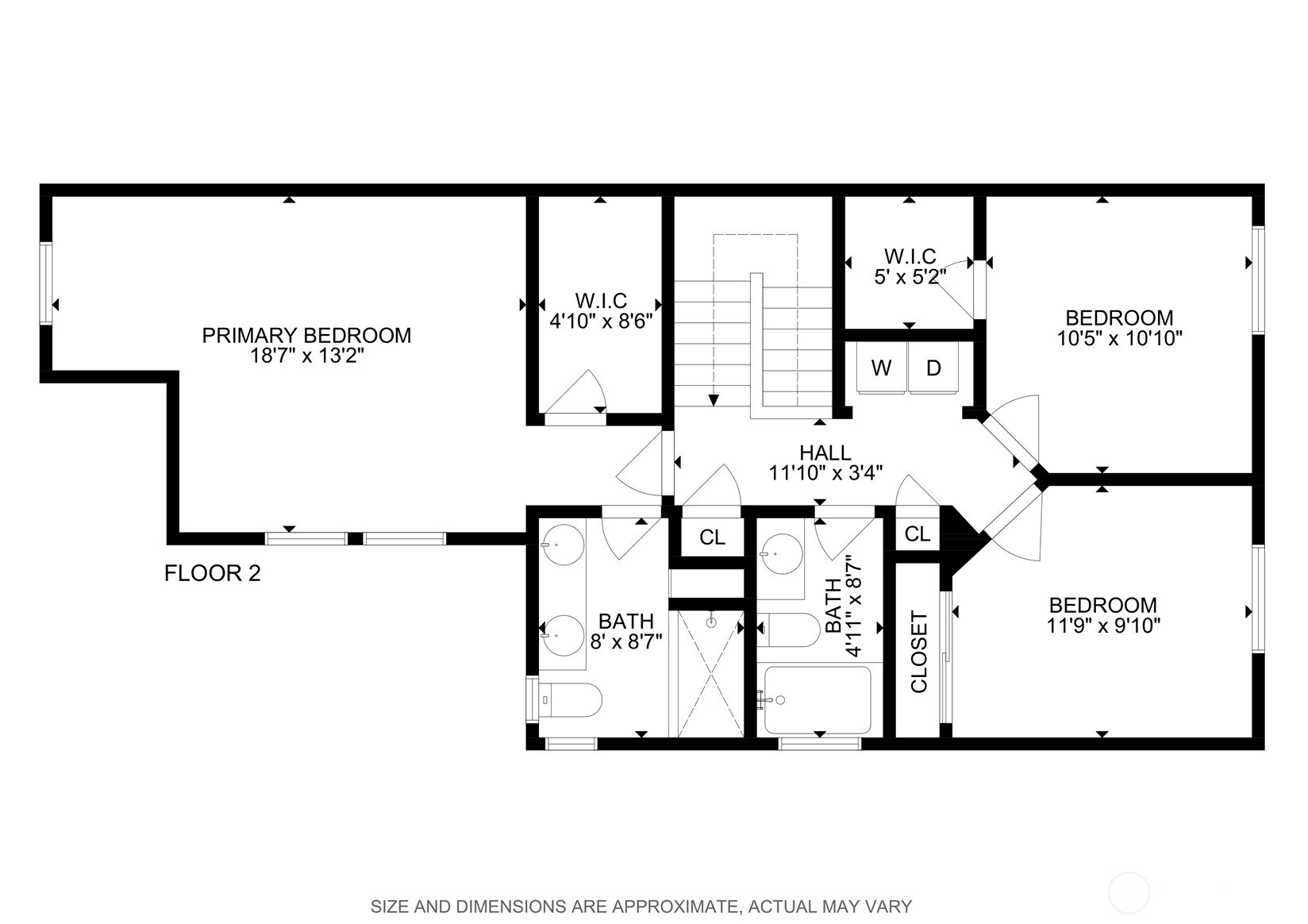 Upstairs floorplan