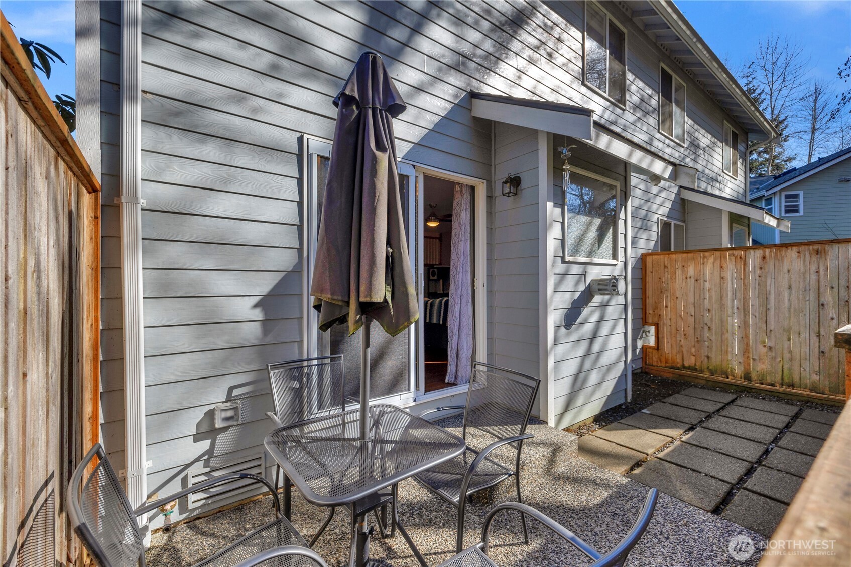 Fully fenced patio