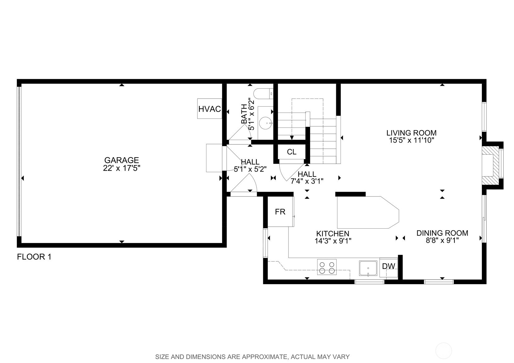 Downstairs floorplan