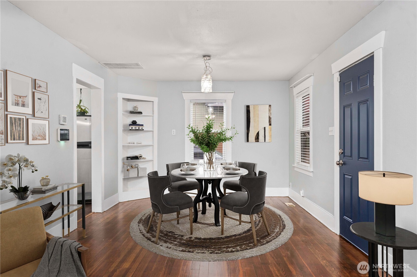 Digitally staged Dining room