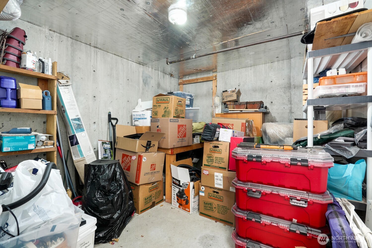 Storage in the garage, another on the 4th floor