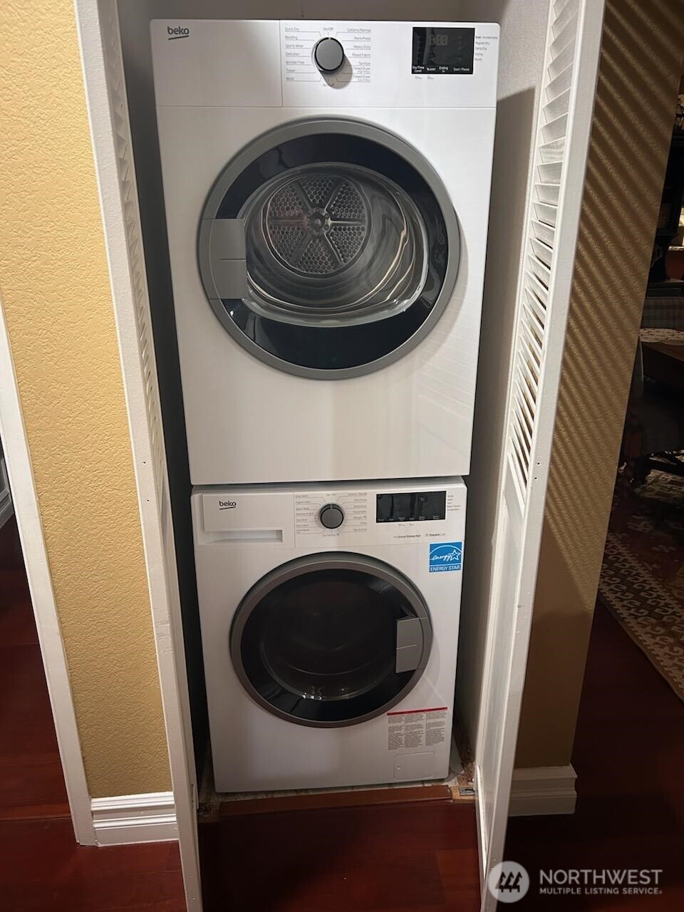 How convenient to have laundry inside your own home. Almost new washer and dryer