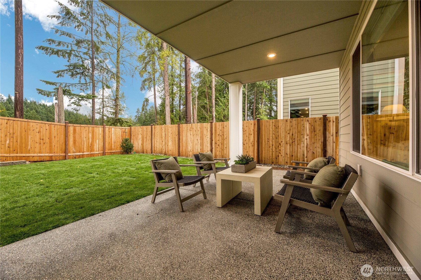 Covered back patio