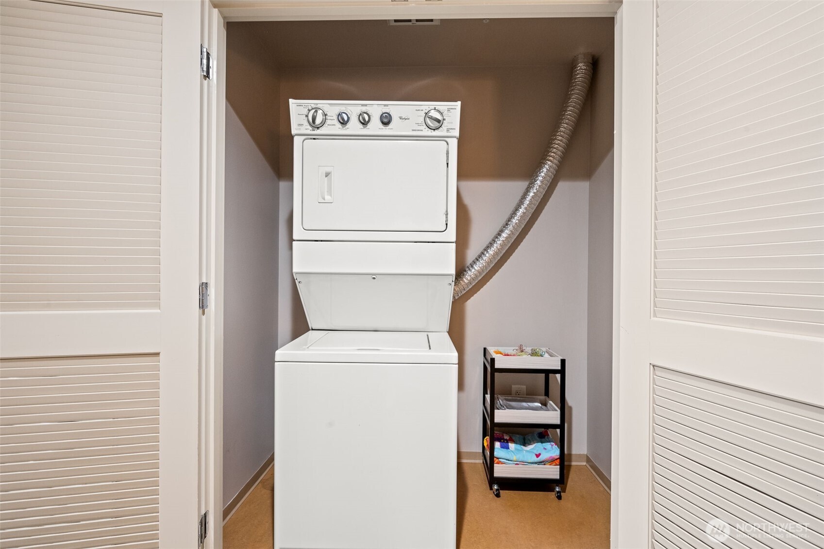 Your laundry center awaits linen shelves, cabinets or any other additions.