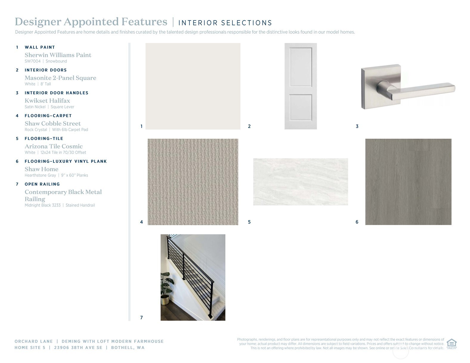 Designer Appointed Features for Homesite 5