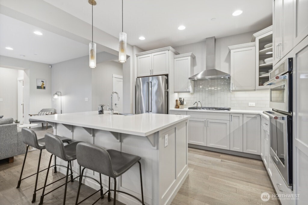 Large kitchen island.