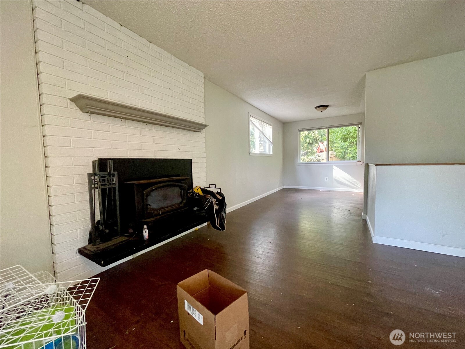 Living Room and Dining Area with fireplace