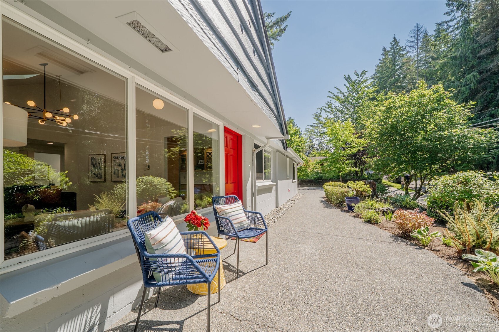 Gorgeous front walk facing Hamlin Park across the street on the South sid