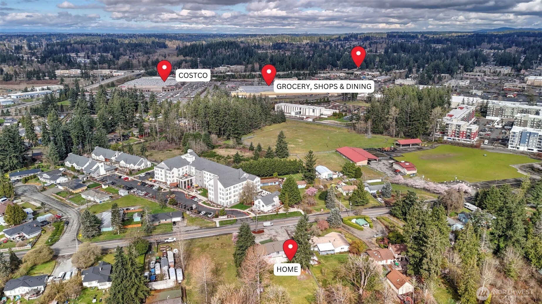 Just a short trip to Costco, Fred Meyer, Safeway, restaurants, gyms, and so much more!