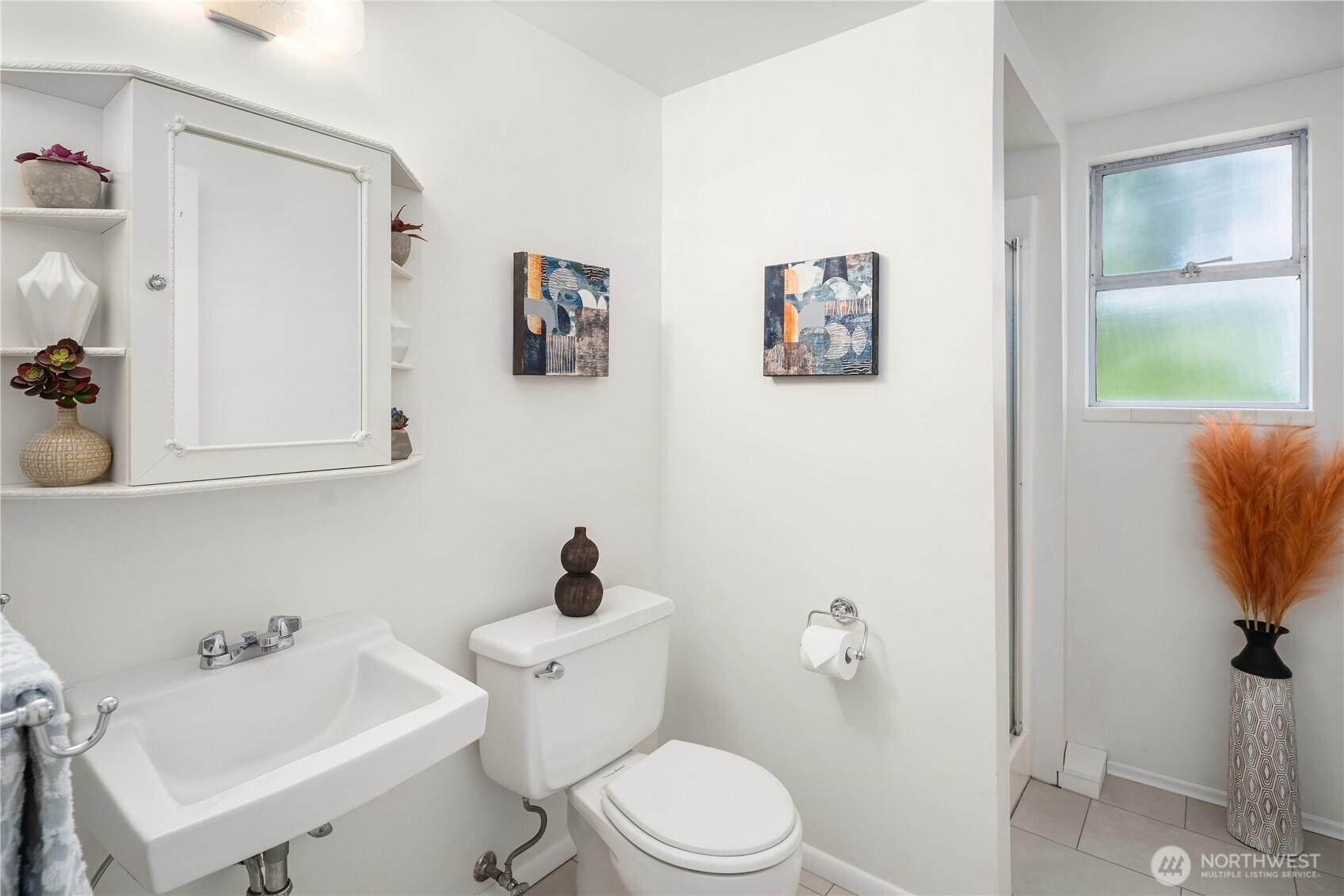 Three quarter bath downstairs could be expanded into laundry room.