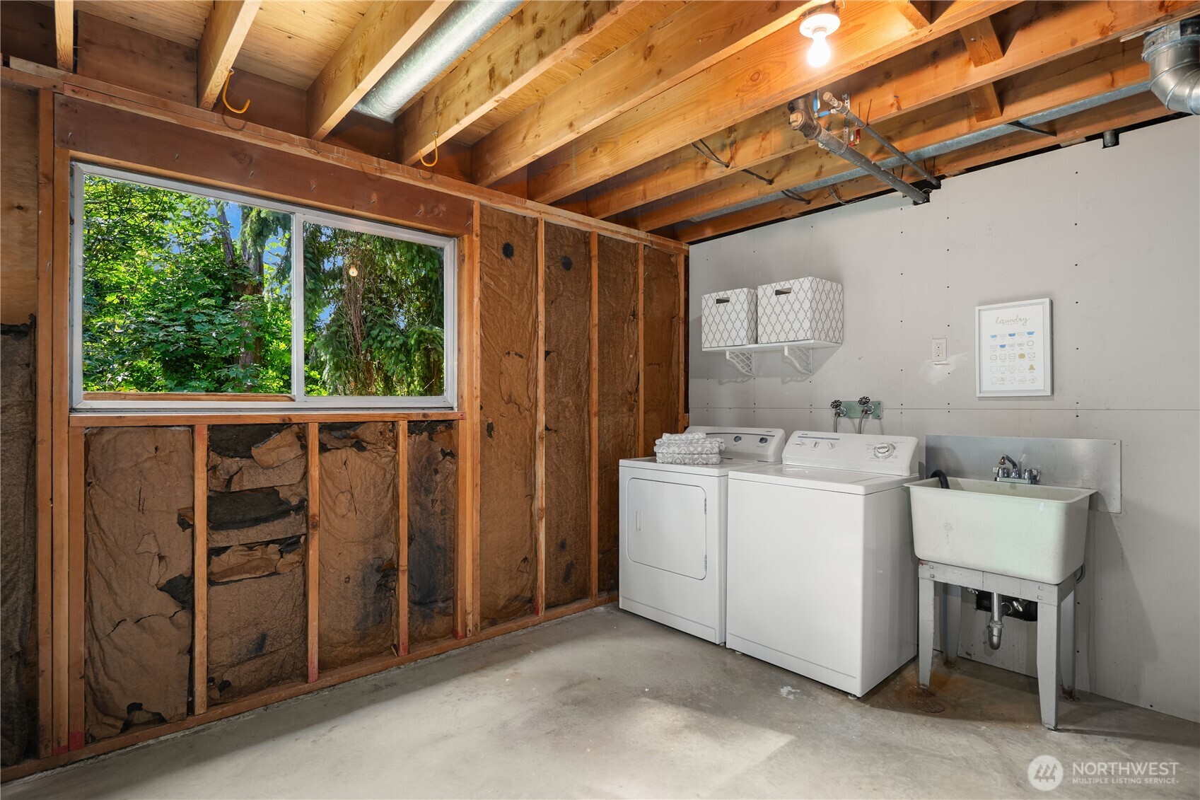 Extra large laundry room.