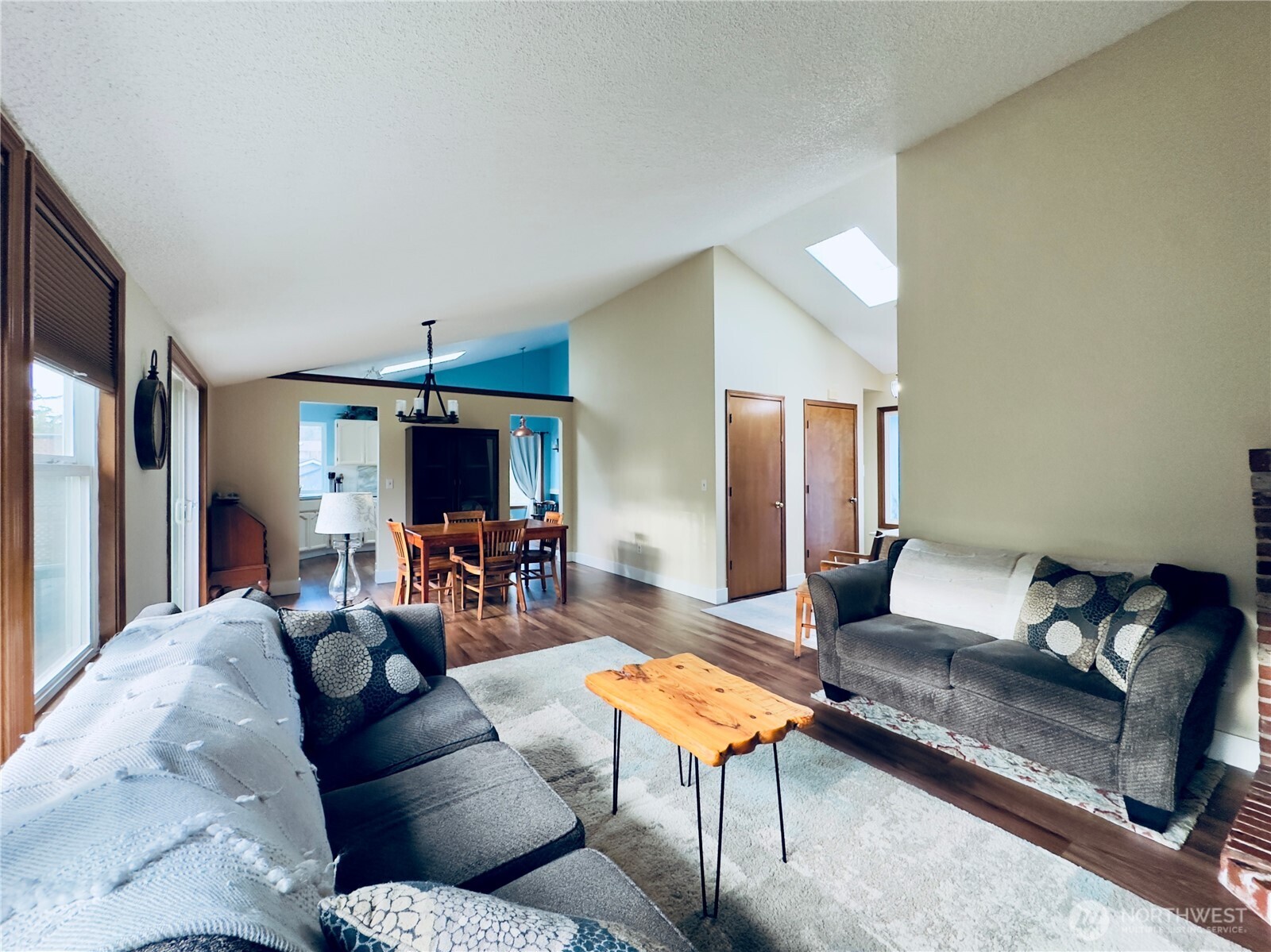 Kitchen is spacious with counter space and cabinets
