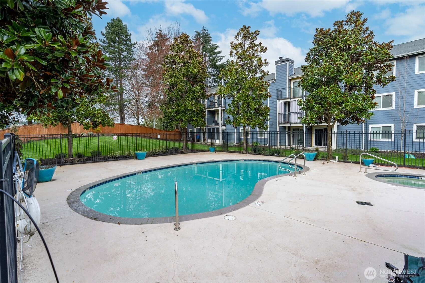 Inviting outdoor pool to splash around in and soak up some sun.