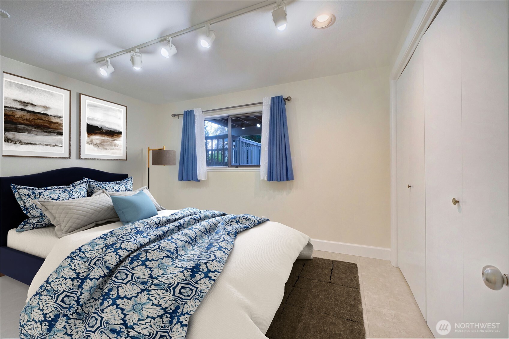 Lower level Bedroom  Virtually Staged
