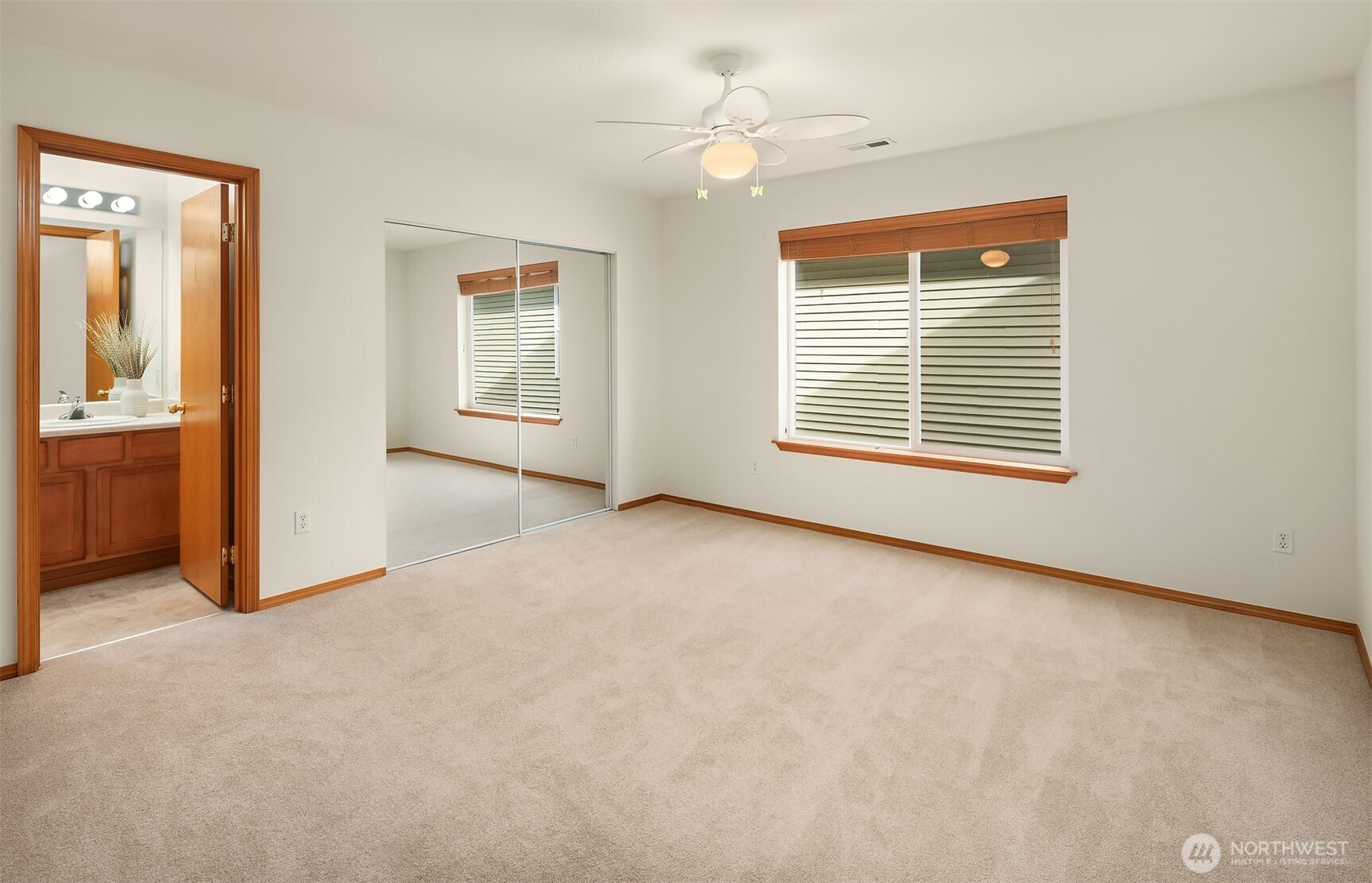 Bedroom #4 is En suite with a Full Bath and plenty of room for a desk and sitting area.