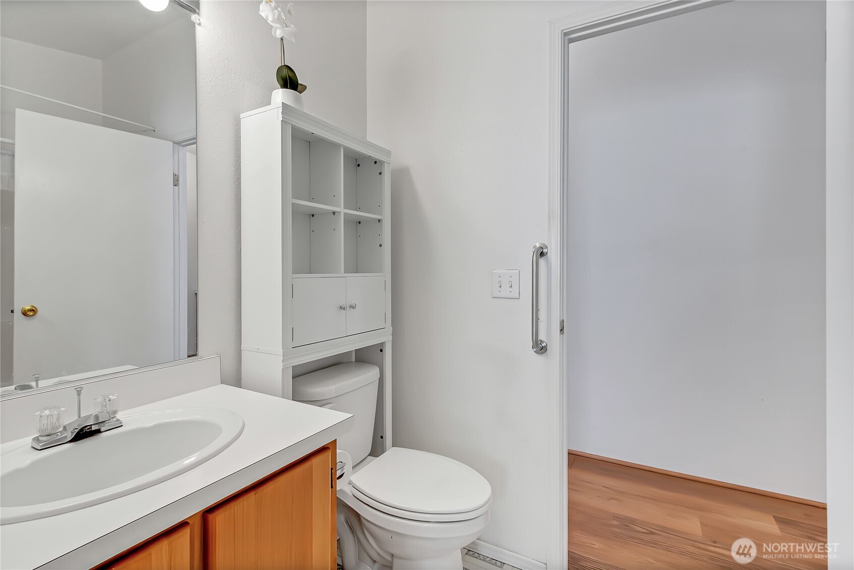 This is the main hall bath which also has a tub/shower combo not seen here.