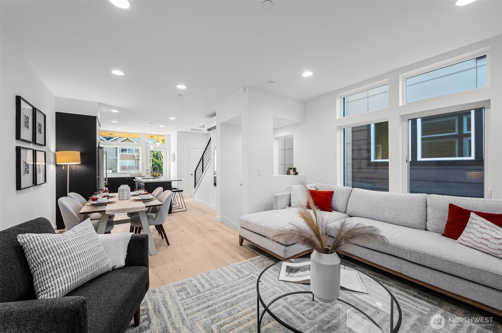 Photos of model home 9213 with similar finishes & floor plan.