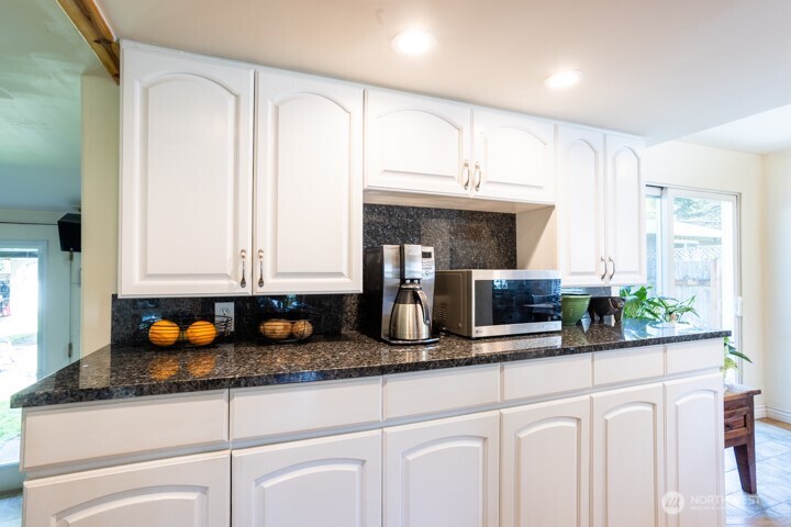 Extra storage and counter space in the kitchen.