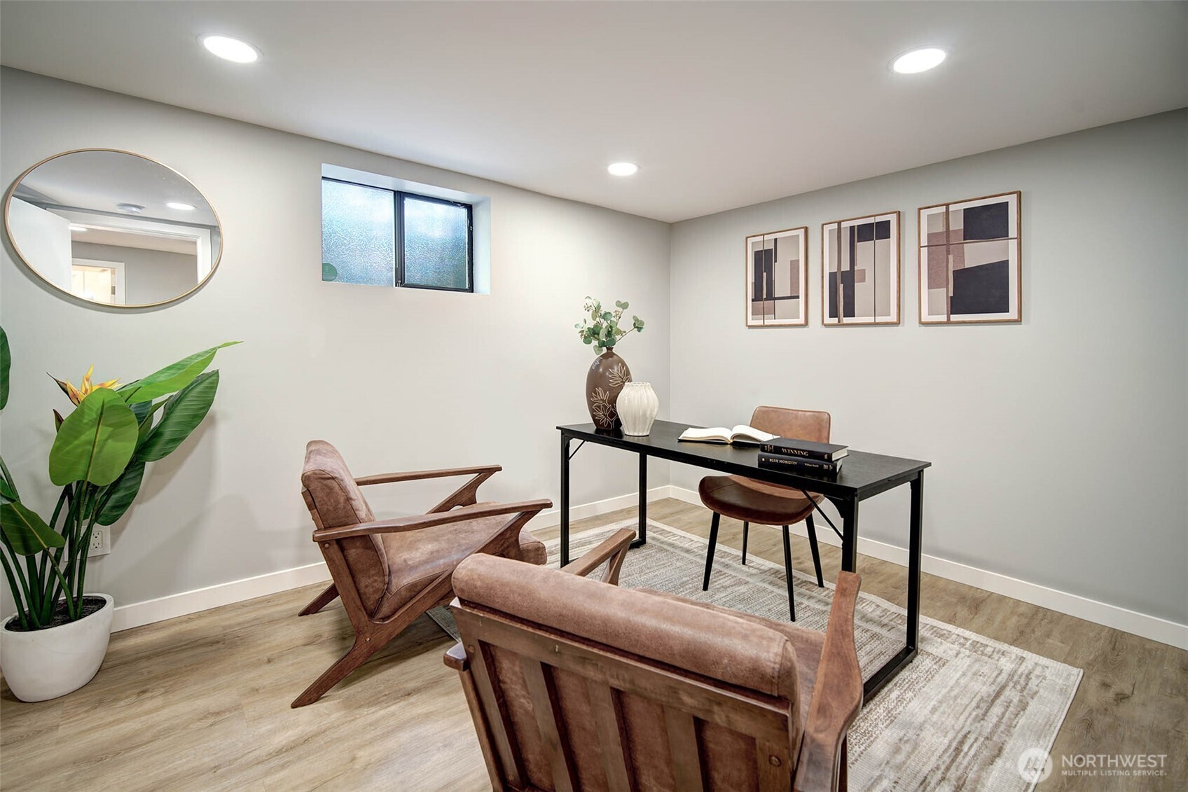 Lower level, with LVP flooring.