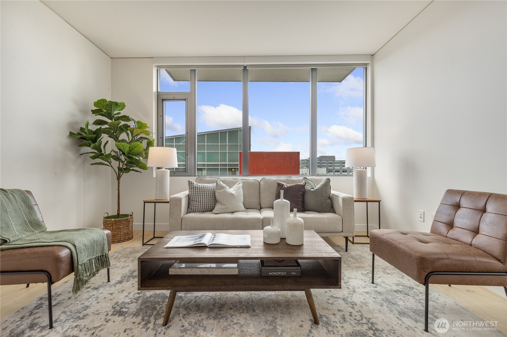 Generous wall space and layout make it easy to create your perfect entertainment system.
