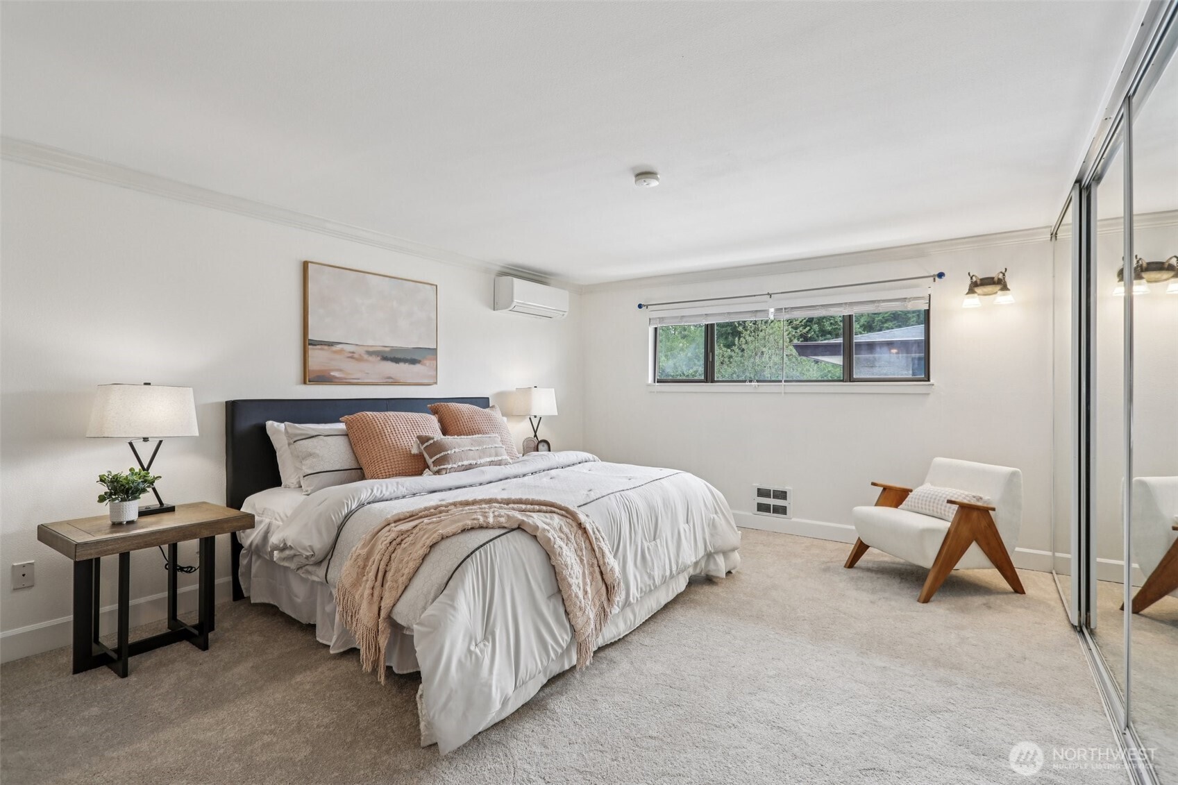 Generously Sized Primary Bedroom with Four Piece Ensuite Plus Air Conditioning Mini-Split