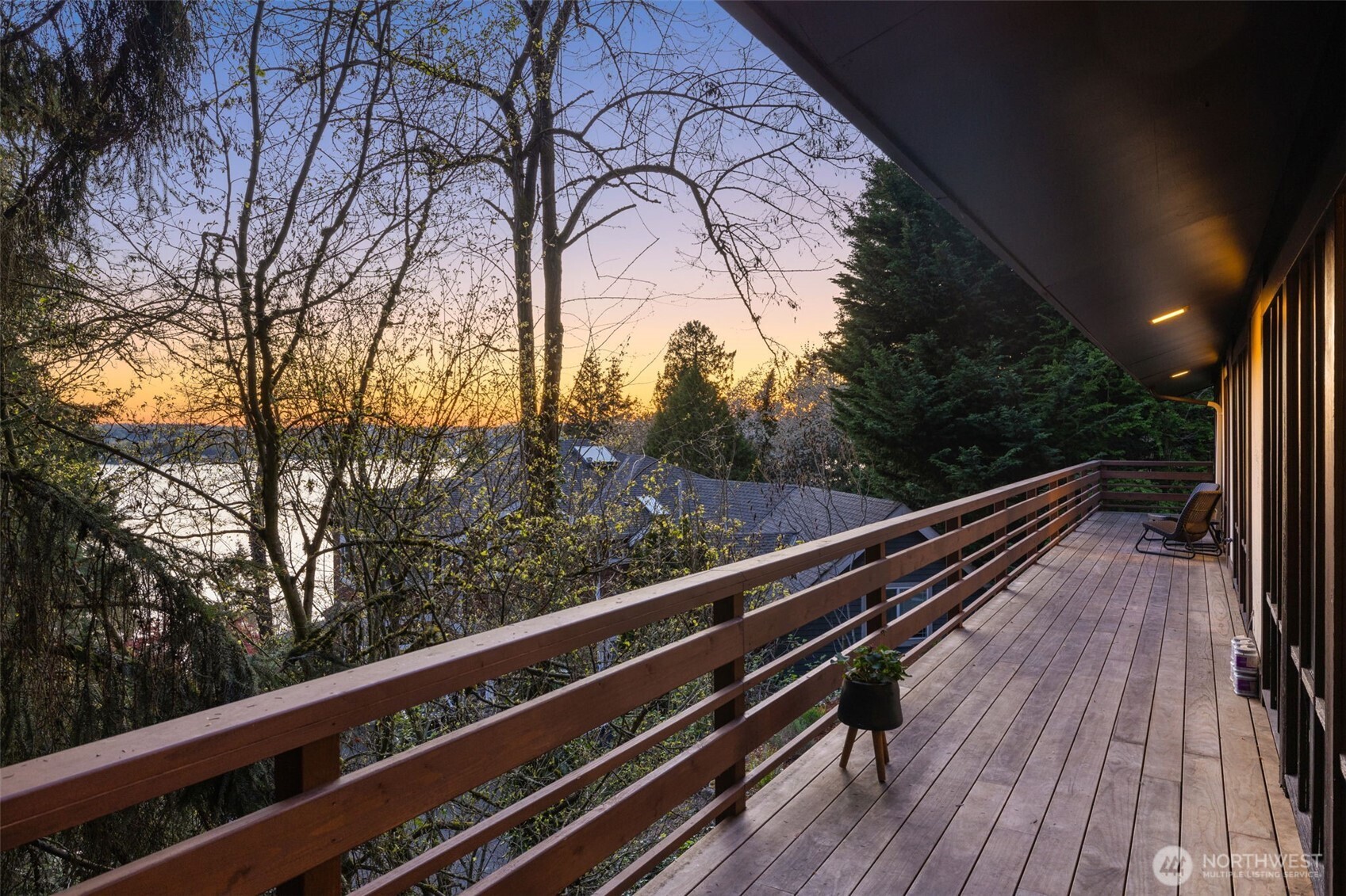 Enjoy sunsets and western lake views