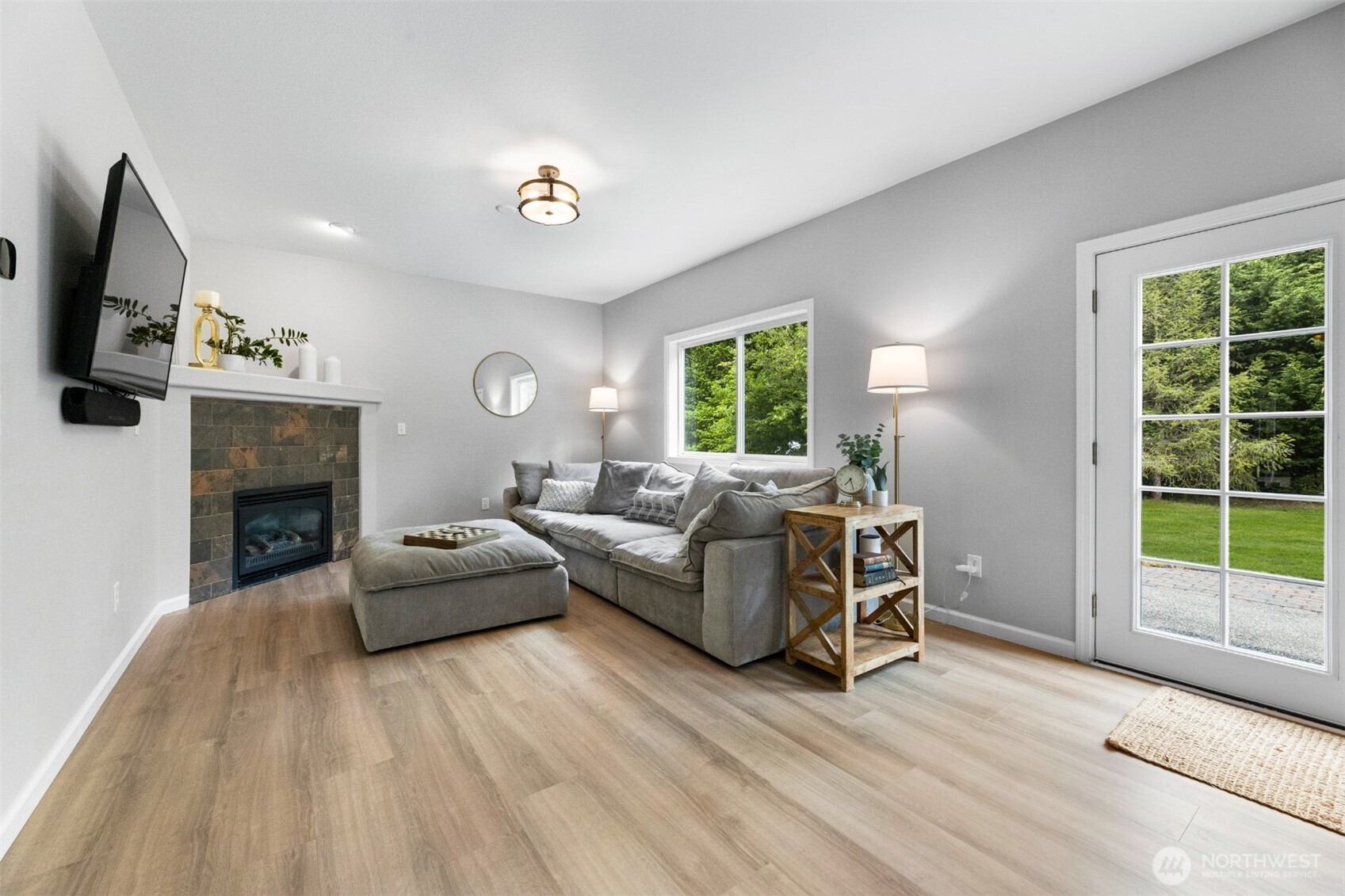 Cozy Family Room with Fireplace