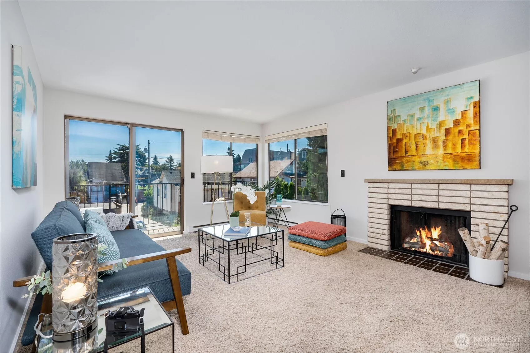 Spacious, light-filled, west-facing views.