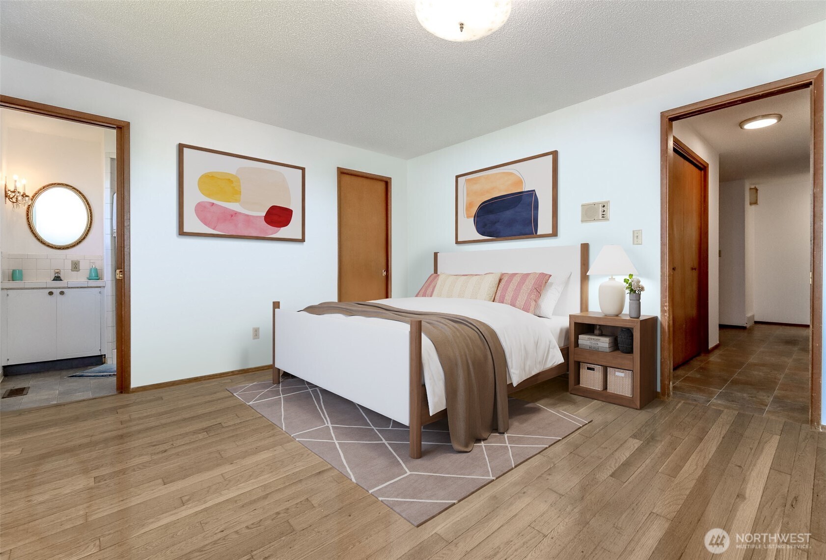 primary bedroom virtual staged