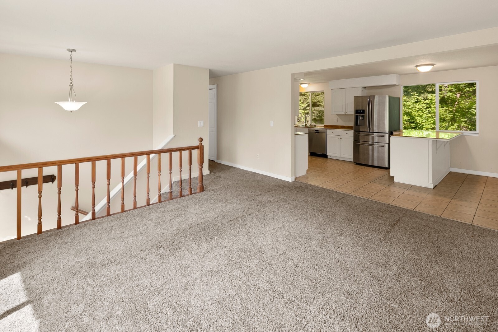 Living room toward kitchen