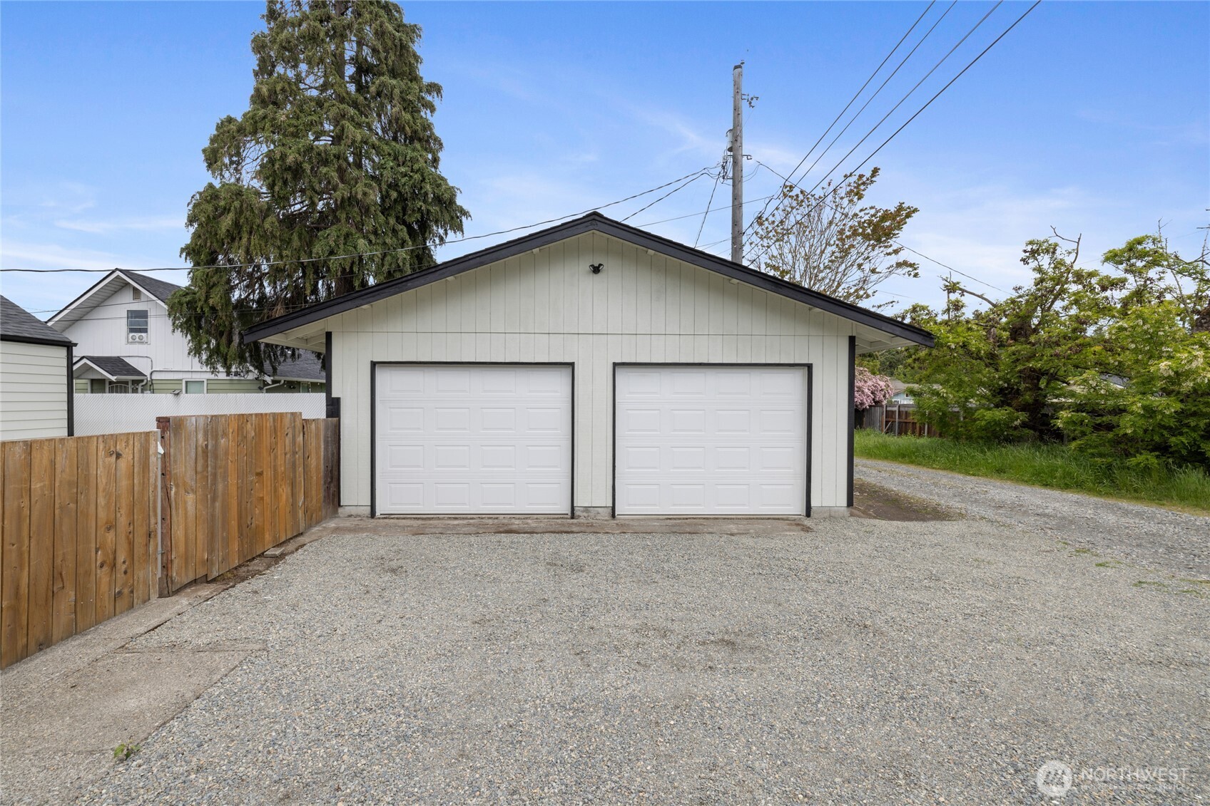 2 Car Detached Garage with additional parking