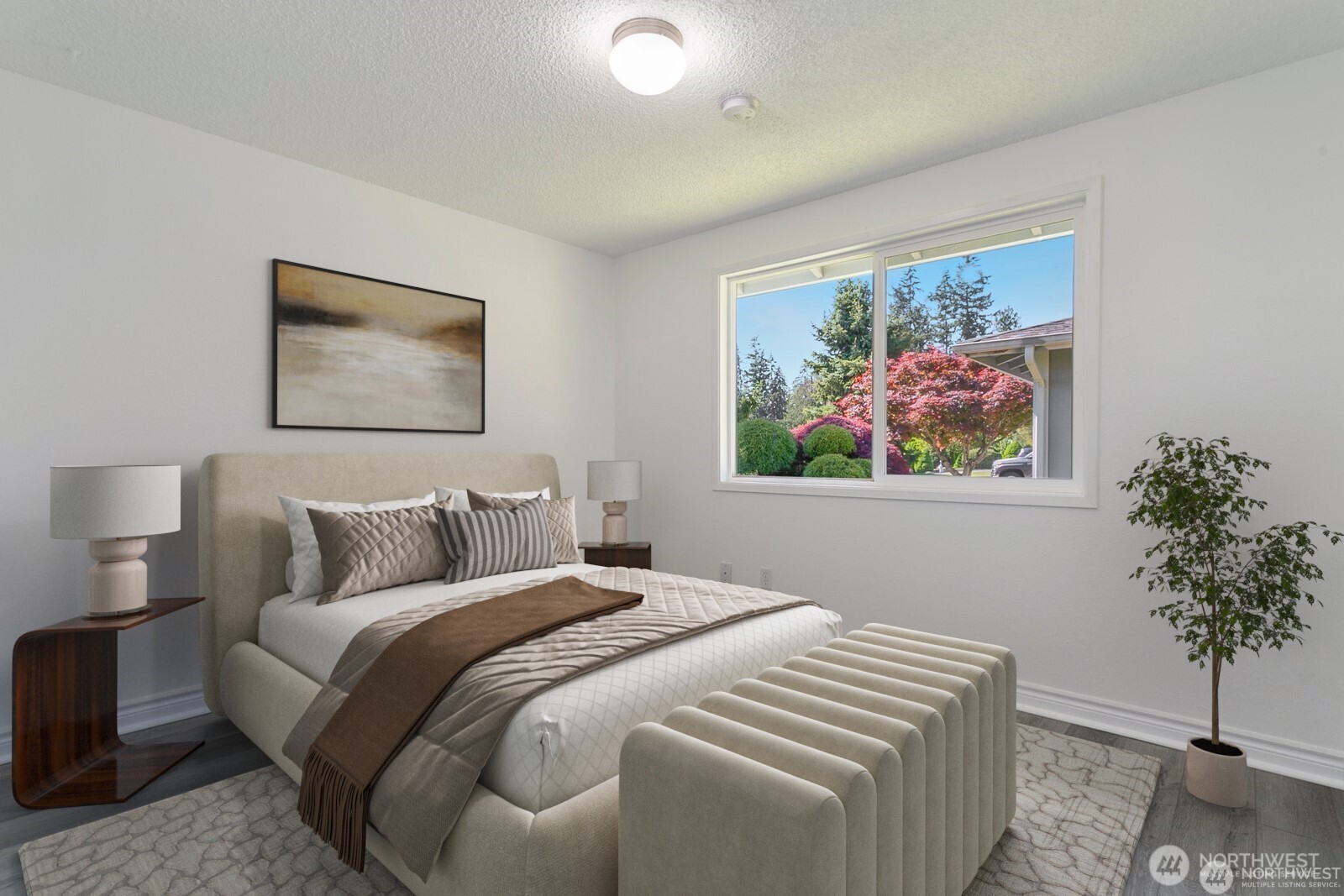 Secondary bedroom with northern facing windows