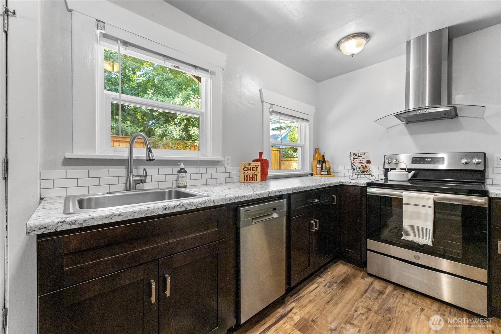 Completely updated kitchen with stainless appliances
