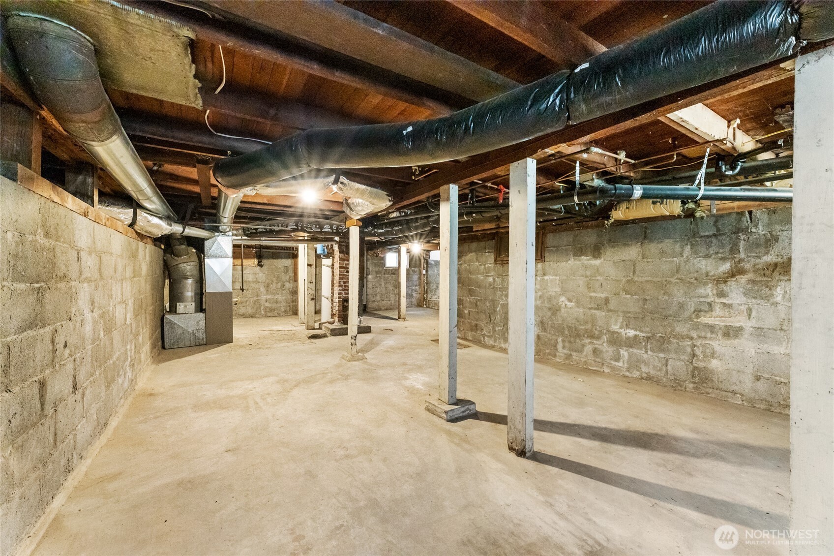 Large unfinished basement ready for you to turn it into whatever you like!