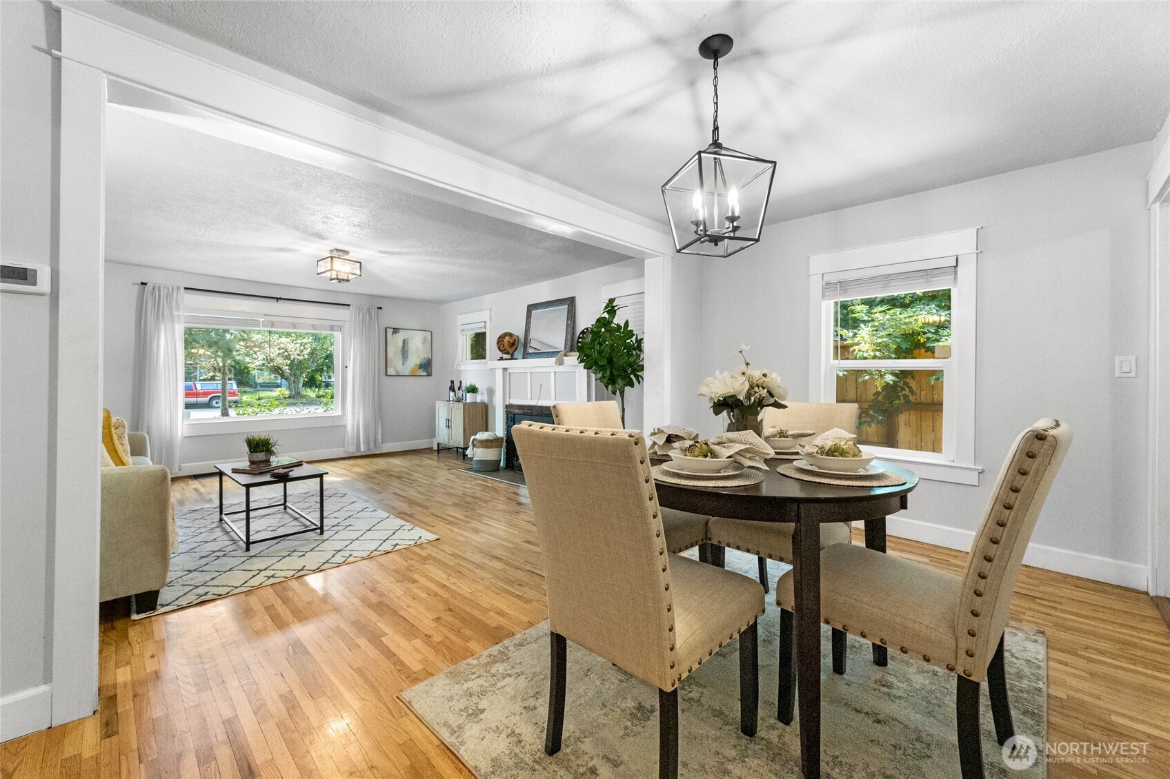 Spacious dining area