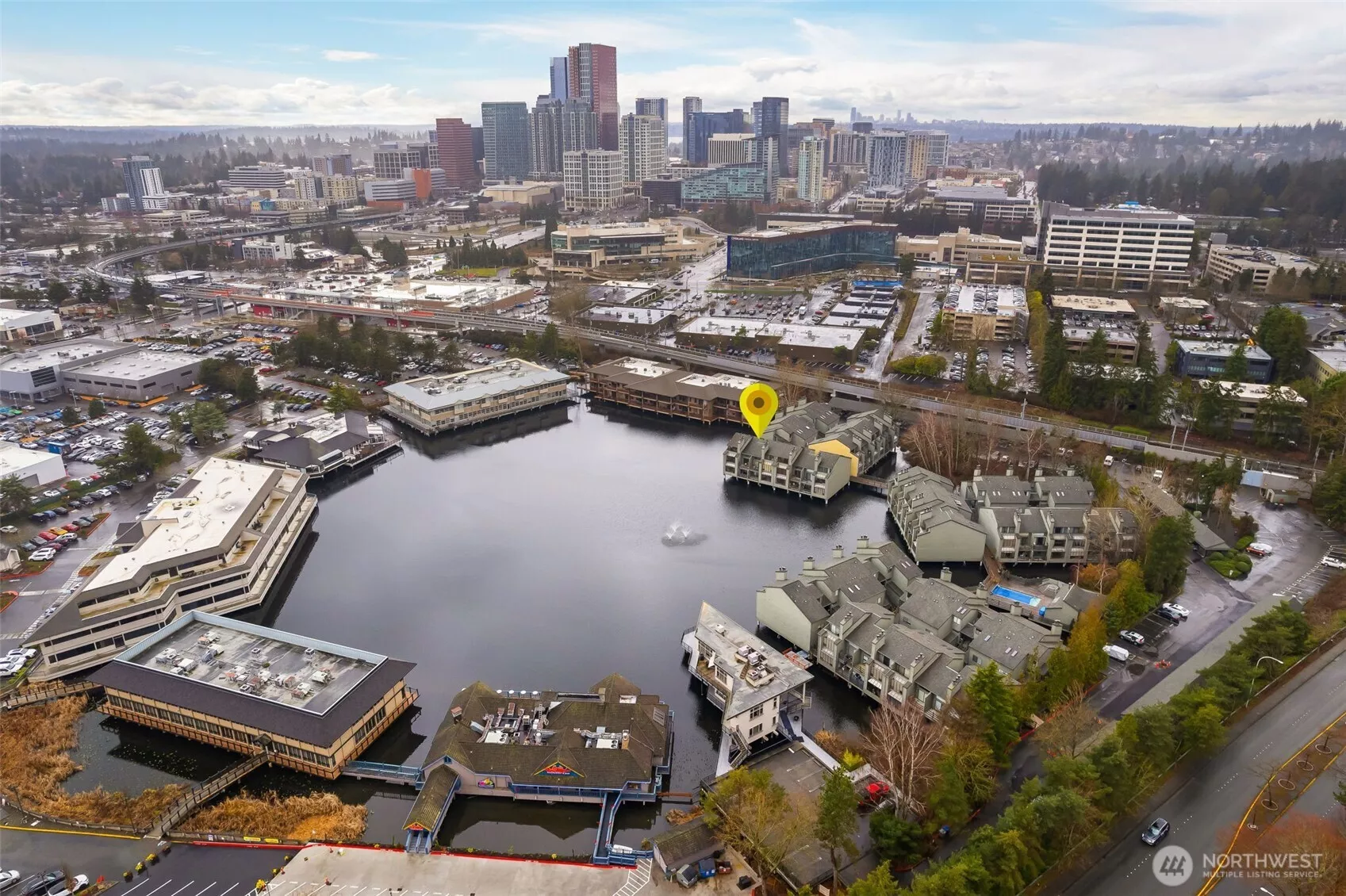 Welcome to Lake Bellevue Village, where urban convenience meets lakeside serenity