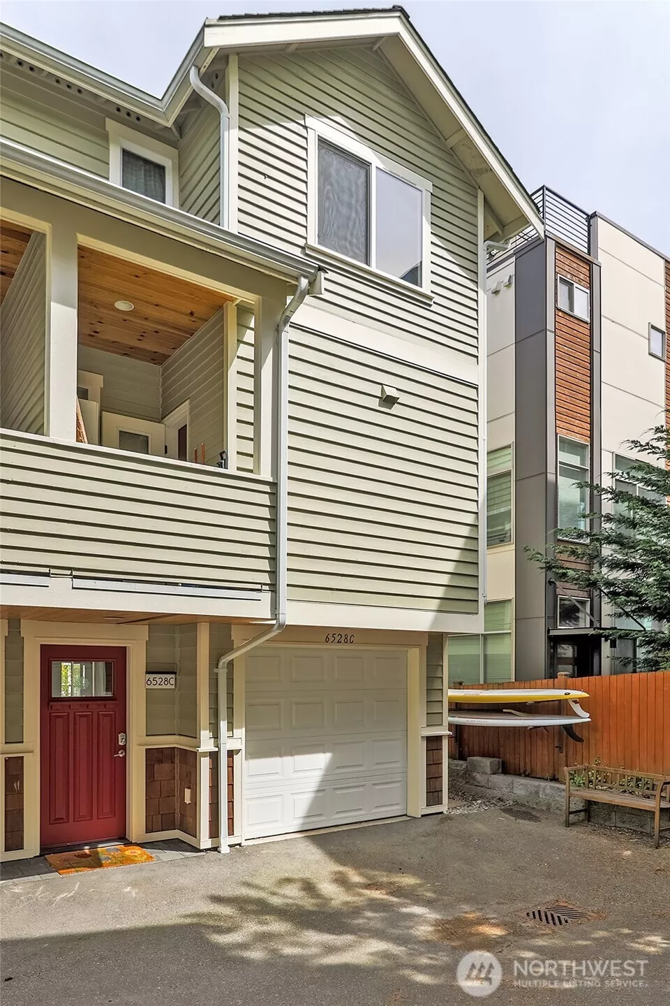Home on south end in the back so super quiet and private. Also, because it's on the end there is lots of room for "toy" storage! Where else are you going to find that?