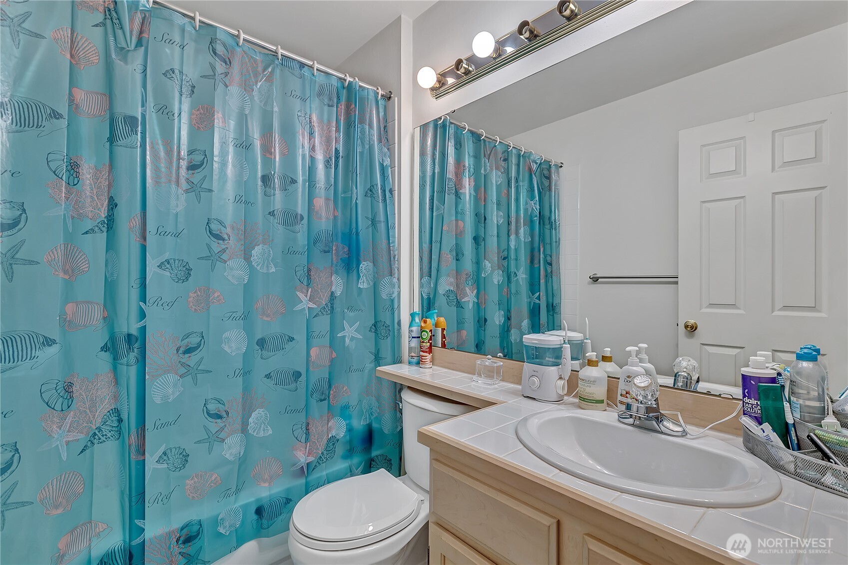 Guest/hall bath with full tub and shower