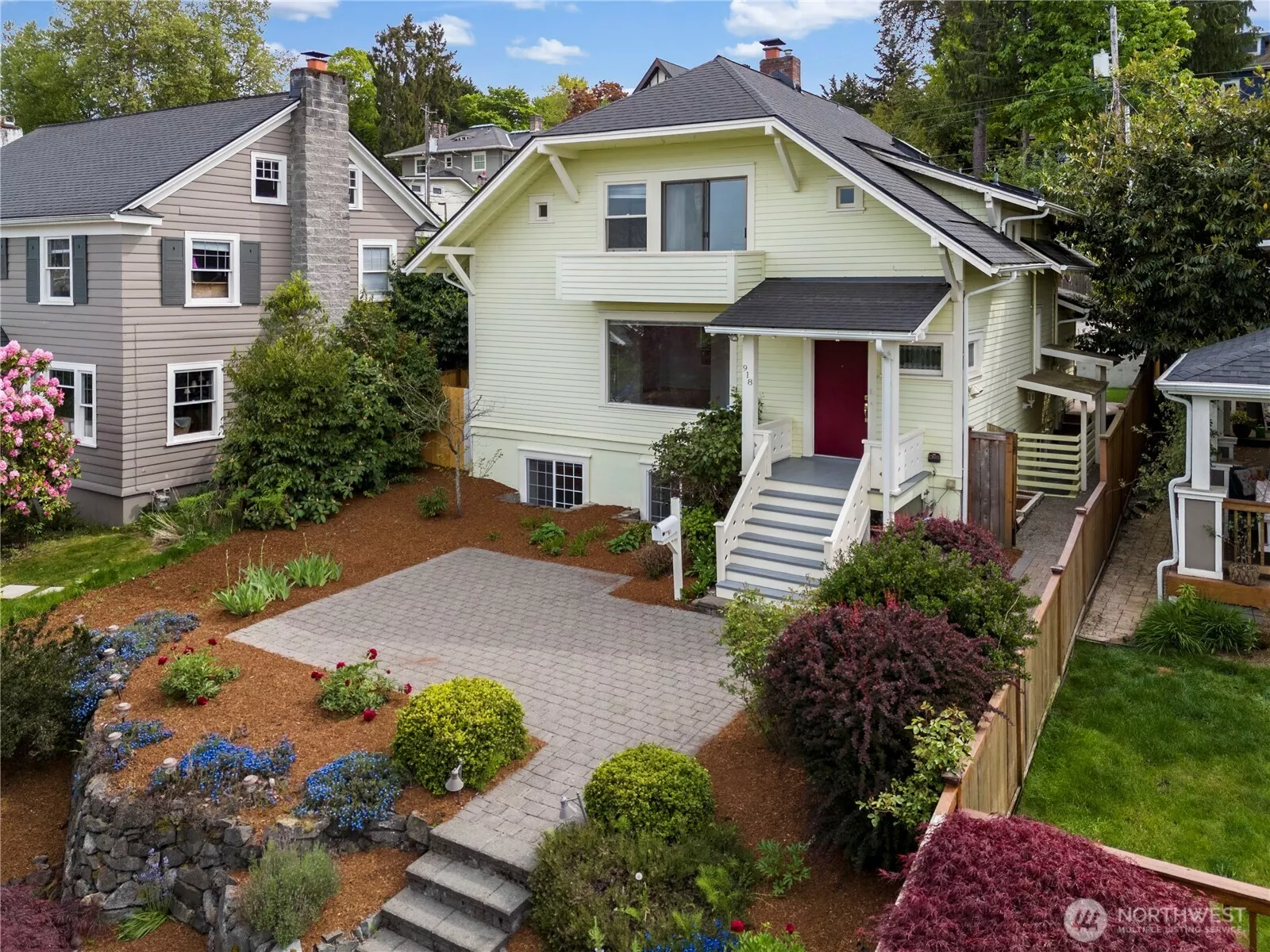 large block patio out front