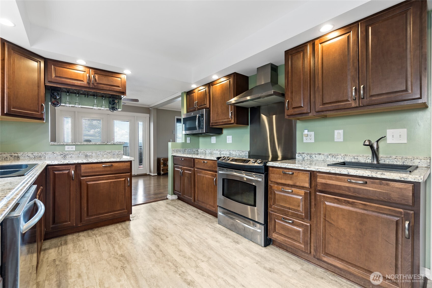 Spacious kitchen.