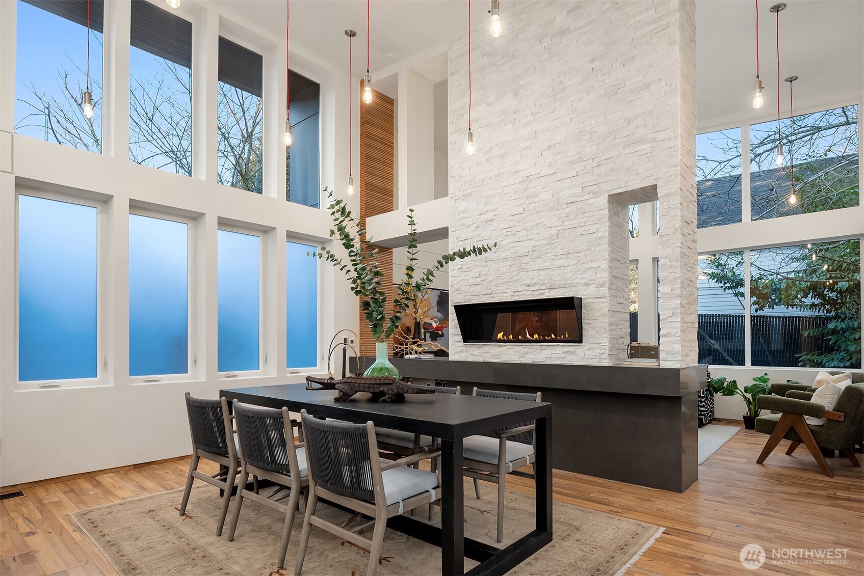 Wide-plank hardwood floors, salvaged from historic New York lofts, add a rich sense of history and soul, complementing the home’s modern, effortless vibe.