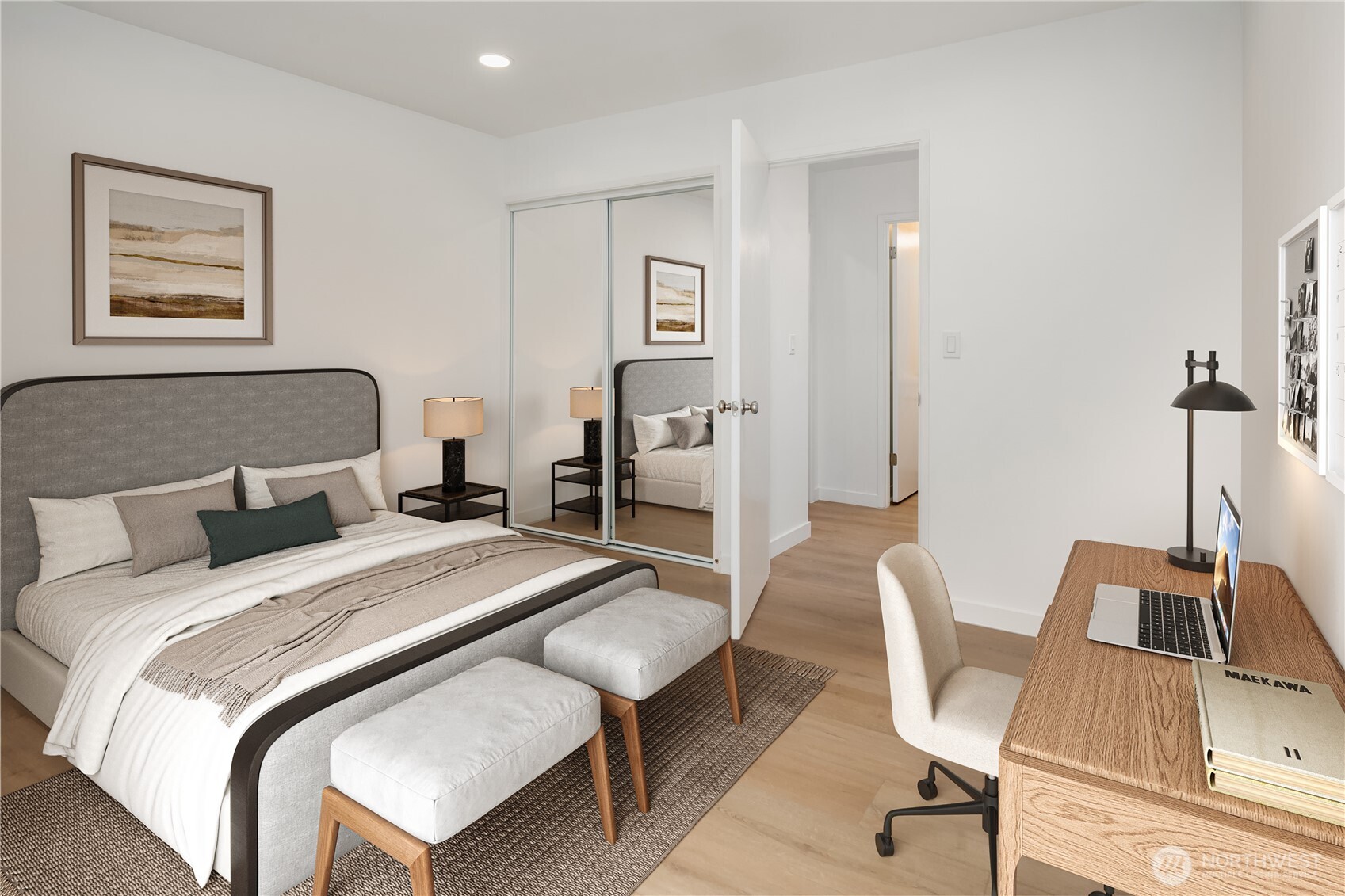 Second room with options as a bedroom/office/den