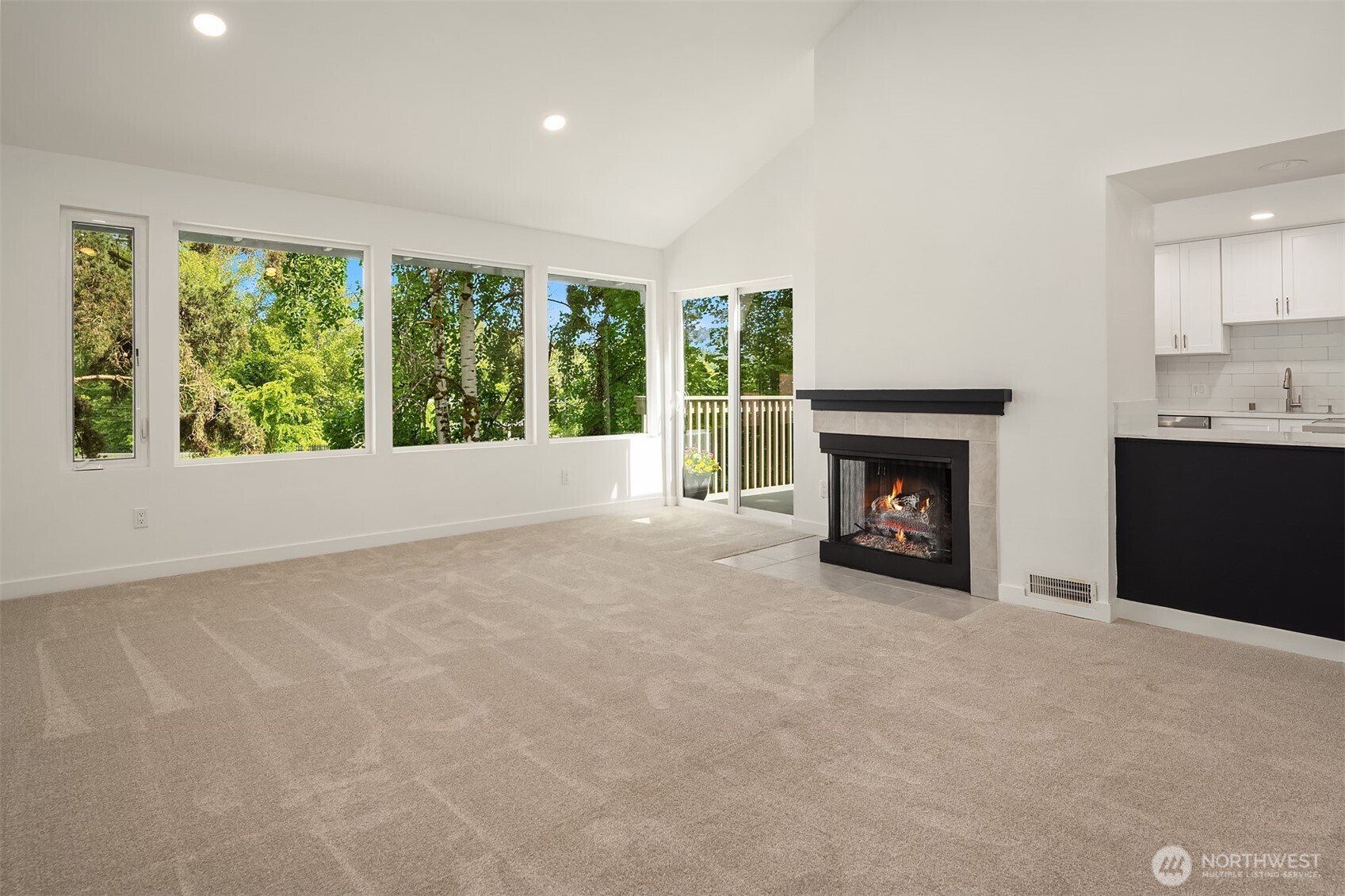 Brand new carpet in living room