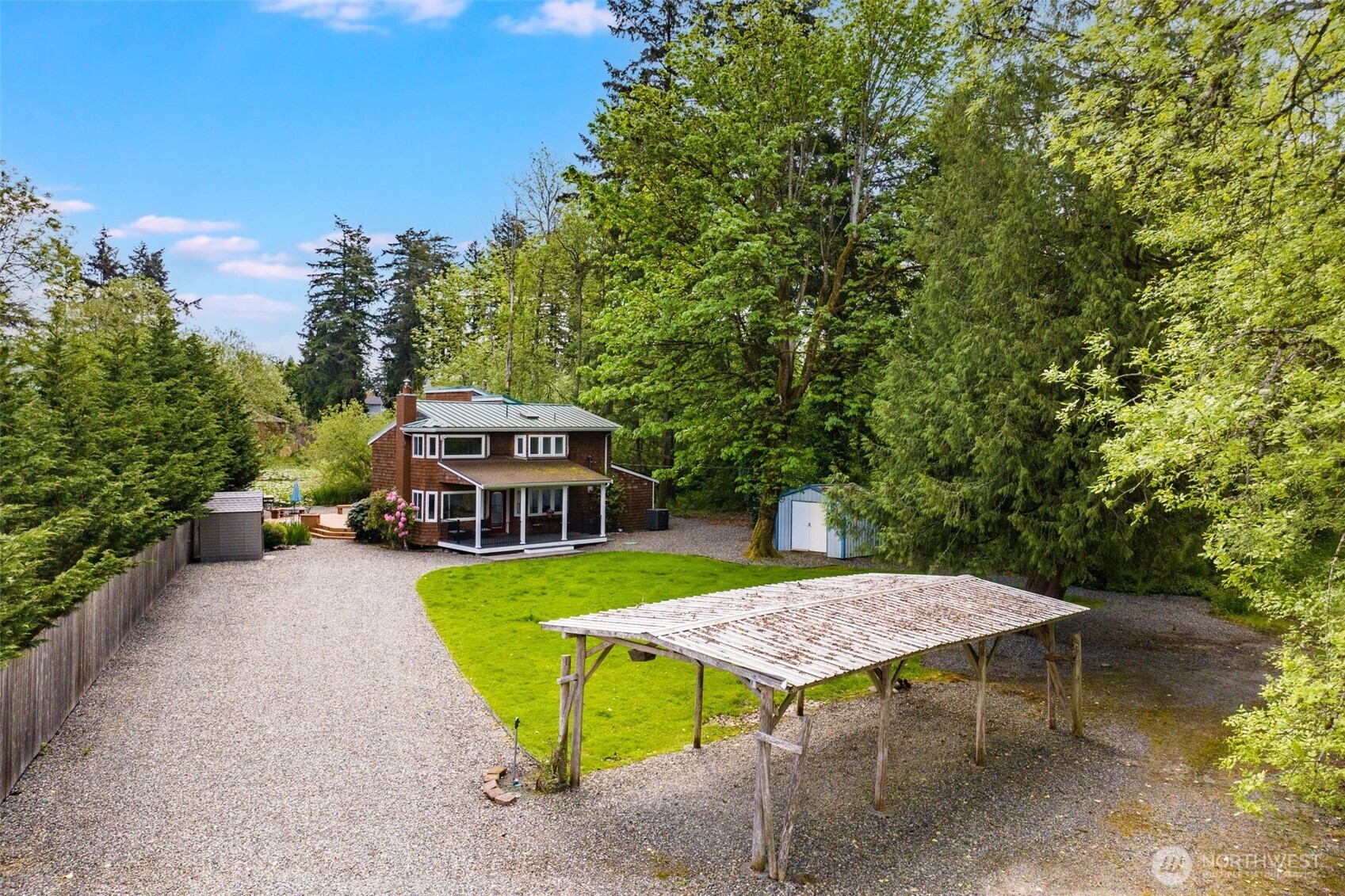 Large carport.