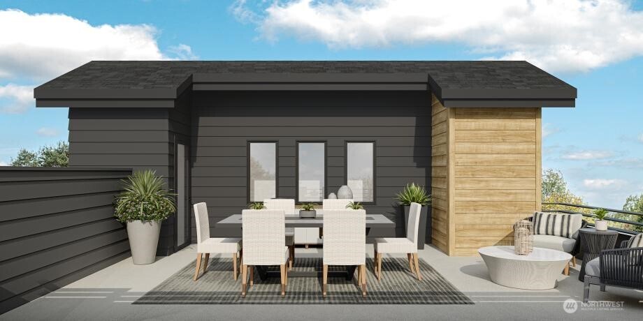 Rooftop terrace (artist rendering) provides exceptional outdoor living and entertaining options!