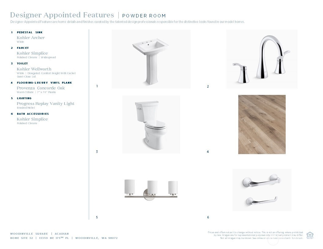 Designer appointed selections included in this home