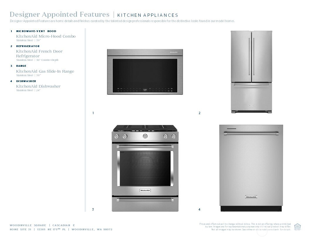 Designer appointed selections included in this home
