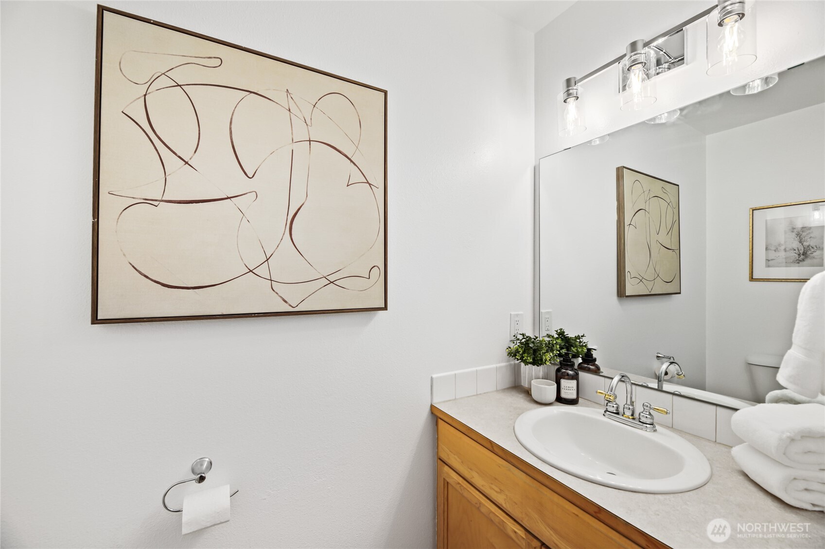 Half bath/powder room on the main floor.
